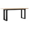 vidaXL Table basse cadre en O 110x40x45,5 cm bois de pin massif acier