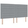 vidaXL Lit &agrave; ressorts avec matelas Gris clair 180 x 200 cm tissu