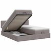 vidaXL Lit ottoman avec matelas 2 pc Taupe 180 x 200 cm Tissu