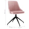 vidaXL Chaises &agrave; manger lot de 4 Rose Velours