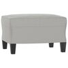 vidaXL Fauteuil avec repose-pied Gris clair 60 cm Tissu microfibre