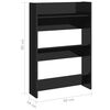 vidaXL Armoires &agrave; chaussures murales 2 pcs noir brillant 60x18x90cm