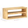 vidaXL Meuble TV 107x35x45 cm Bois de manguier solide