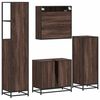 vidaXL Ensemble de meubles de salle de bain 4 pcs ch&ecirc;ne marron