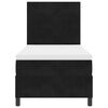 vidaXL Lit &agrave; ressorts avec matelas Noir 90 x 200 cm tissu