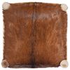 vidaXL Tabouret de bar Cuir de ch&egrave;vre v&eacute;ritable et bois de teck massif