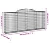 vidaXL Paniers &agrave; gabions arqu&eacute;s 8 pcs 300x30x120/140 cm fer galvanis&eacute;
