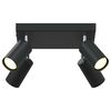 vidaXL Spot de plafond Noir 26 x 26 x 16,5 cm M&eacute;tal