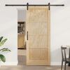 vidaXL Porte coulissante Marron 86 x 211 cm Pin massif