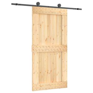 vidaXL Porte coulissante 100 x 210 cm Bois de pin massif (non trait&eacute;)