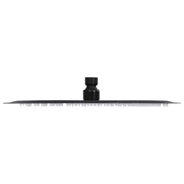vidaXL Pomme de douche pluie Acier inoxydable 30 cm Ronde Noir