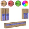 vidaXL Ensemble de meuble TV mural avec &eacute;clairage LED 7 pcs