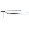 vidaXL Cadre de store manuel avec LEDs Blanc et anthracite 3 x 2,5 m