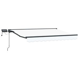 vidaXL Cadre de store manuel avec LEDs Blanc et anthracite 3 x 2,5 m