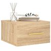 vidaXL Tables de chevet murales 2 pcs ch&ecirc;ne sonoma 35x35x20 cm