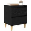 vidaXL Armoire de lit Ch&ecirc;ne noir 40 x 35 x 50 cm Bois d'ing&eacute;nierie