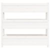 vidaXL Jardini&egrave;re Blanc 112x25x104,5 cm Bois massif de pin