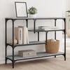vidaXL Table console sonoma gris 100x30x75 cm bois d'ing&eacute;nierie