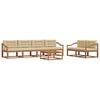 vidaXL Ensemble de canap&eacute;s d'ext&eacute;rieur 7 pc Naturel et Beige