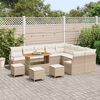 vidaXL Ensemble de canapé de jardin 13 pcs Beige Poly rotin