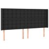 vidaXL T&ecirc;te de lit &agrave; LED Noir 203x16x118/128 cm Similicuir