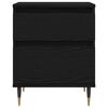 vidaXL Cabinet de chevet avec tiroir 2 pcs Ch&ecirc;ne noir 40 x 35 x 50 cm