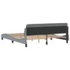 vidaXL Cadre de lit Dover gris clair 180x200 cm tissu