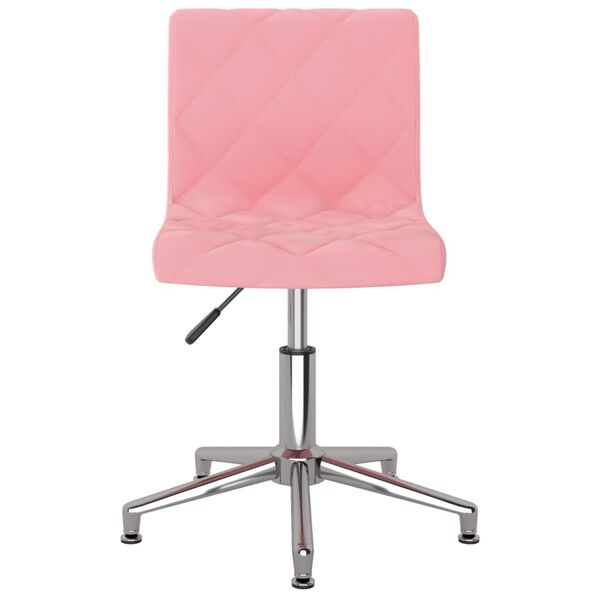 vidaXL Chaises pivotantes &agrave; manger lot de 2 rose velours