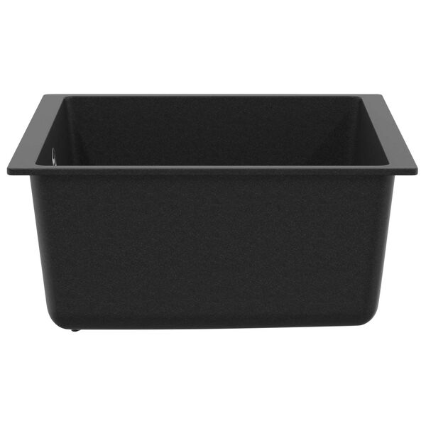 vidaXL &Eacute;vier Noir 430 x 460 mm 80% Quartz et 20% R&eacute;sine
