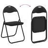 vidaXL Chaise pliante 2 pcs Noir 48 x 43,5 x 81 cm Simili cuir