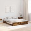 vidaXL Cadre de lit avec rangement avec tiroir Ch&ecirc;ne fum&eacute; 160 x 200 cm