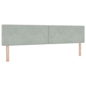 vidaXL T&ecirc;te de lit avec t&ecirc;te de lit Gris clair 200 cm Cuir synth&eacute;tique
