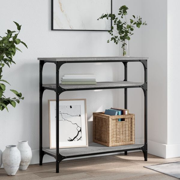 vidaXL Table console sonoma gris 75x29x75 cm bois d'ing&eacute;nierie