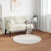 vidaXL Tapis en Fourrure Synth&eacute;tique de Lapin Olite Cr&egrave;me &Oslash; 80 cm