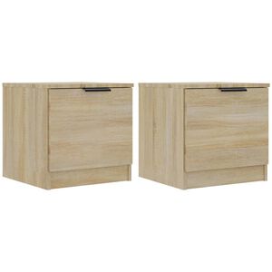 vidaXL Tables de chevet 2 pcs Ch&ecirc;ne sonoma 40x39x40 cm
