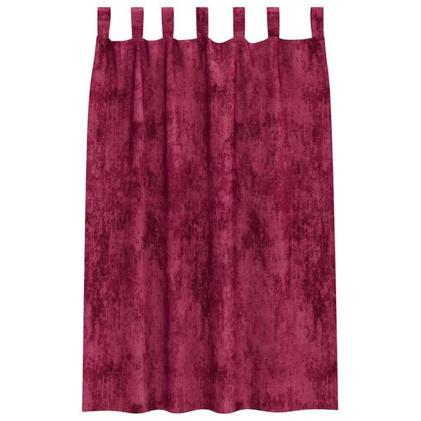 vidaXL Rideaux en velours 2 pcs Rouge bordeaux 175 x 140 cm Velours