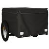 vidaXL Remorque de v&eacute;lo noir 45 kg fer