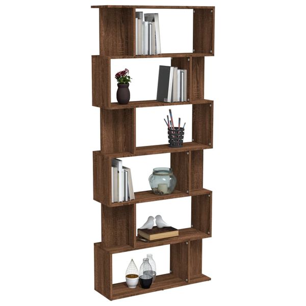vidaXL Biblioth&egrave;que/Cloison Ch&ecirc;ne marron 80x24x192cm Bois d'ing&eacute;nierie