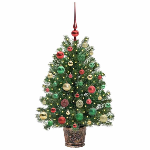 vidaXL Sapin de No&euml;l artificiel avec 150 LED Vert 95 cm PE et PVC