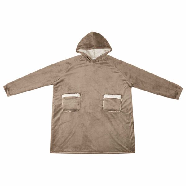 vidaXL Sweat &agrave; capuche couverture Camel M Polaire et flanelle