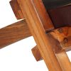 vidaXL Chaise de relaxation pliable Marron Cuir v&eacute;ritable