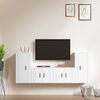 vidaXL Ensemble de meubles TV 4 pcs Blanc Bois d'ingénierie