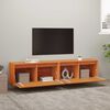 vidaXL Meuble mural avec &eacute;tag&egrave;re 2 pcs Cire marron 80 x 30 x 35 cm