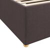 vidaXL Cadre de lit avec matelas Marron fonc&eacute; 120 x 200 cm tissu