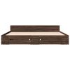 vidaXL Cadre de lit avec tiroirs sans matelas ch&ecirc;ne marron 180x200 cm