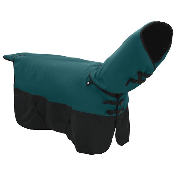 vidaXL Couverture &Eacute;quine Vert fonc&eacute; et noir 135 cm Polyester