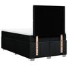 vidaXL Sommier &agrave; lattes de lit avec matelas Noir 120x200 cm Tissu