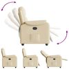vidaXL Fauteuil inclinable Cr&egrave;me Tissu