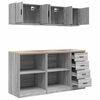 vidaXL Armoires de garage 6 pcs sonoma gris bois d'ing&eacute;nierie