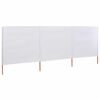 vidaXL Paravent 3 panneaux Tissu 400 x 80 cm Blanc sable